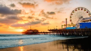 Worldcare NZ Recommends Sunset on Santa Monica Pier in Our Recommendations for 24 Hours in LA.